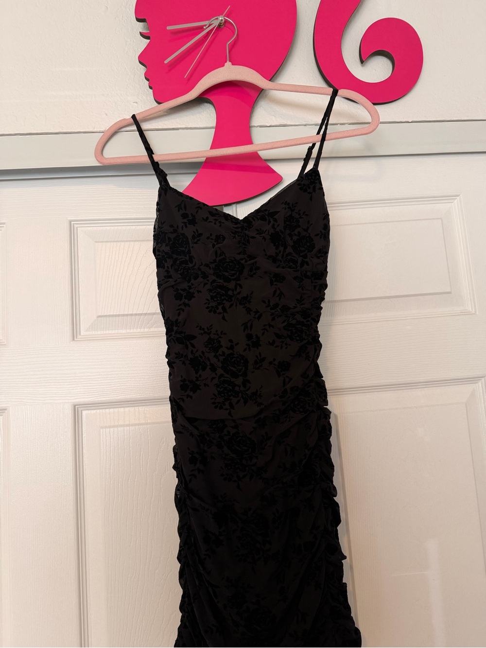 Black Floral Velvet Slip Dress - Women Intimates & Sleepwear